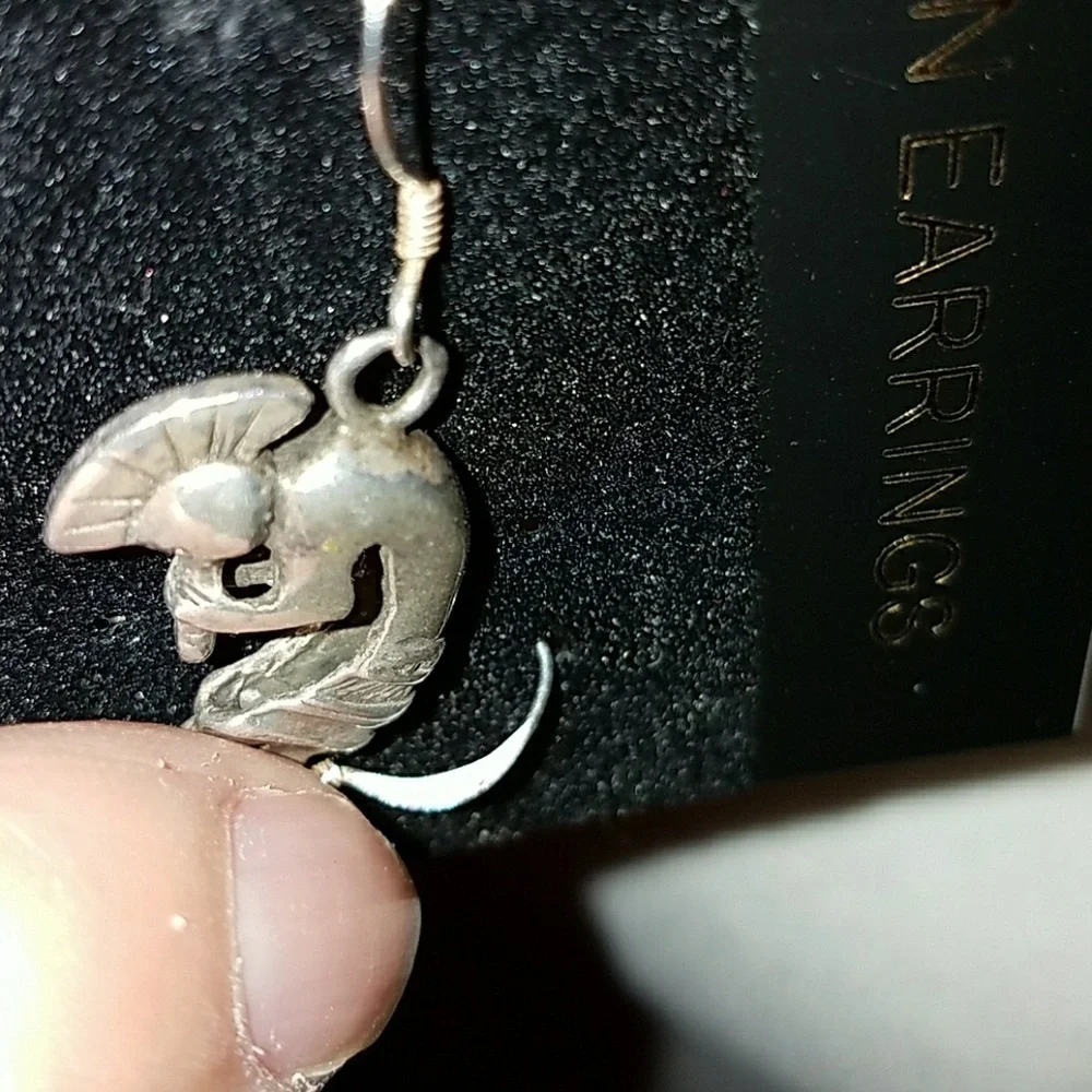 Kokopelli Sterling Silver Earrings